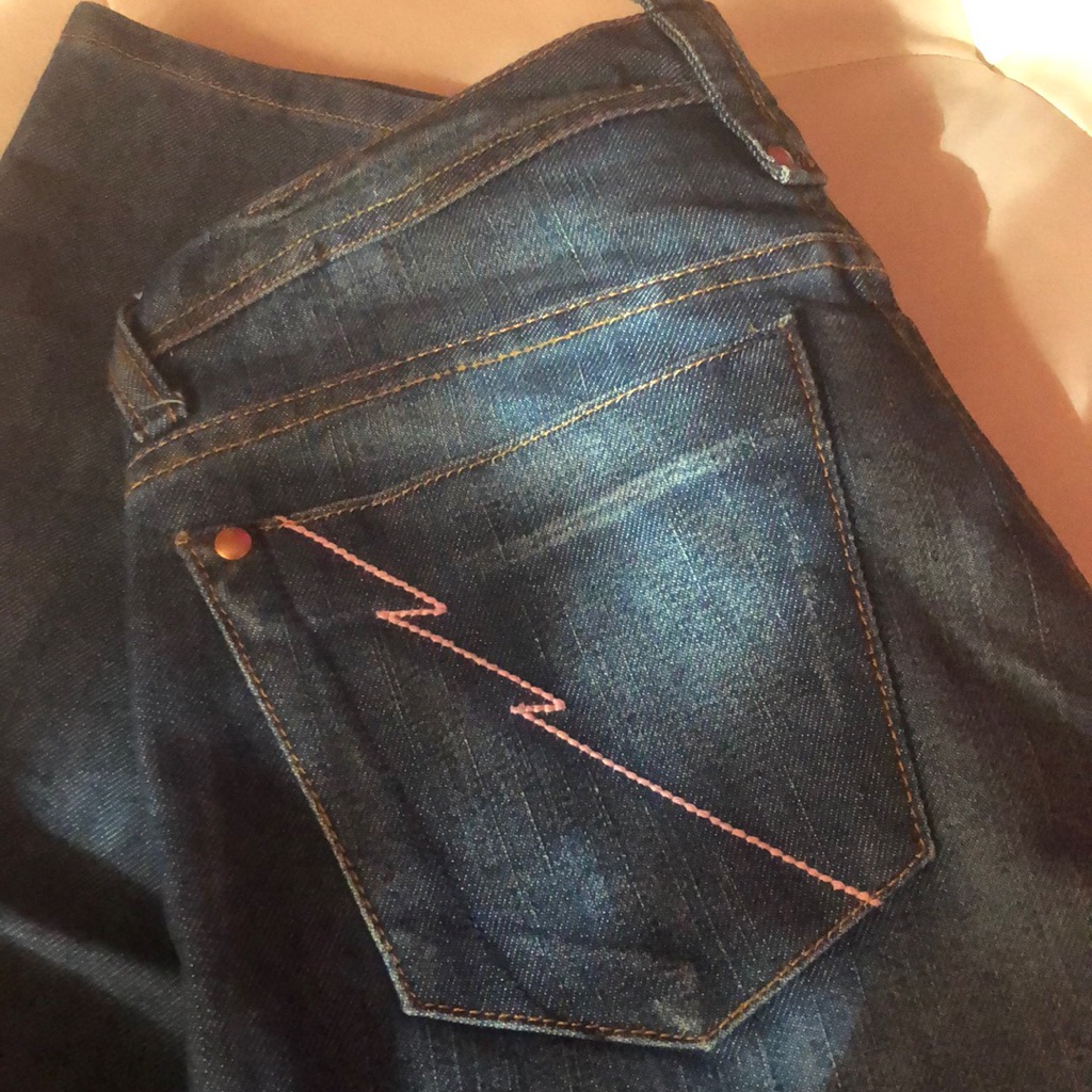 Betsey Johnson Denim Jeans Vtg Bootcut Pink 26